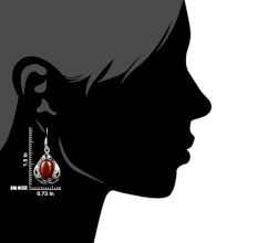 92.5 Sterling silver Earrings Red Agate drop Designer earrings