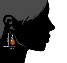 92.5 Sterling Silver Earrings Big Brown Sunstone Wire Hook Earrings