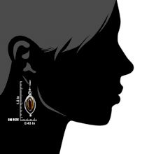 Tigers Eye 92.5 Sterling Silver Earrings