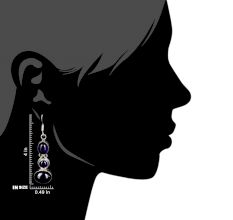 92.5Sterling Silver Dangle Earrings Three Stone Faceted Amethyst Earrings