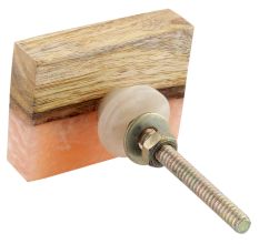 Stone Pink Knot Resin Knob