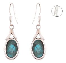 92.5 Sterling Silver Earrings Turquoise Dangler Earrings