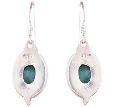 92.5 Sterling Silver Earrings Turquoise Drop Dangle Earrings