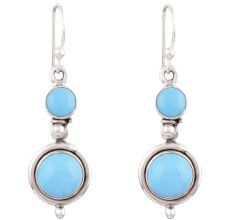 92.5 Sterling Silver Earrings Turquoise Gemstone Earrings