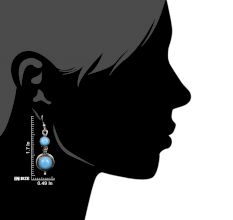 92.5 Sterling Silver Earrings Turquoise Gemstone Earrings