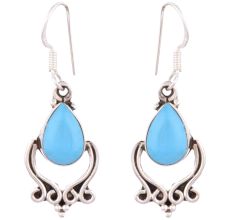 92.5 Sterling Silver Earrings Everyday Turquoise Earrings