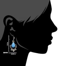 92.5 Sterling Silver Earrings Everyday Turquoise Earrings