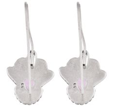 92.5 Sterling Silver Earrings Amethyst Angle Wings Hook Earrings