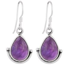 Amethyst 92.5 Sterling Silver Earrings Drop Dangle Earrings