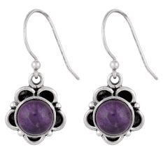 92.5 Sterling Silver Earrings Five Petals Flower Earrings