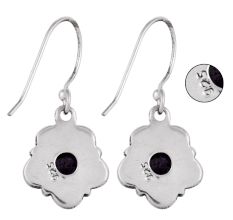 92.5 Sterling Silver Earrings Five Petals Flower Earrings