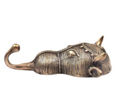 Handmade Brass Tribal Bull Face Wall Hook