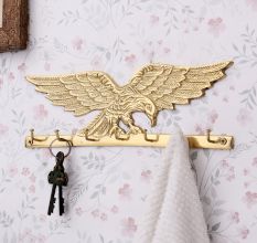 Brass Golden Eagle Wall Hanging Hook Wall Multiple Organizer