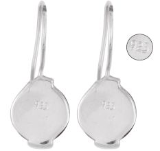 92.5 Sterling Silver Hook Earrings Lapis Lazuli Globe Earrings