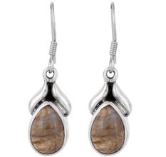 92.5 Sterling Silver Earrings Tear Drop Jasper Earrings