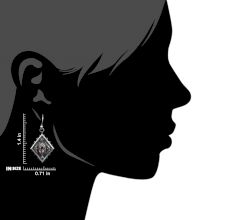 92.5 Sterling Silver Earrings Rose Quartz Kite Earrings