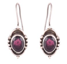 92.5 Silver Sterling Earrings Purple Amethyst Daily Wear Earrings