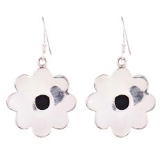 92.5 Sterling Silver Earrings Carnelian Flower Dangle Earrings