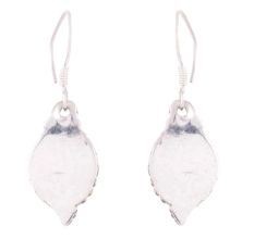 Sterling Silver Carnelian Earring With Engraved Design