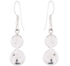 92.5 Sterling Silver Earrings Casual Twin Pearl Dangle Earrings