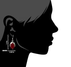 92.5 Sterling Silver Earrings Spinel Hook Earrings