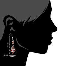 92.5 Sterling Silver Earrings  Red Garnet Natural Stones Earrings