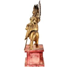 Goddess Brass Durga Ma Statue Decorated With Jewelry