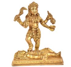 Brass Kali Statue Idol Hindu Worship Goddess Statue