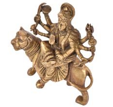 Brass Durga Maa Statue Hand made Worship Idol