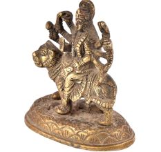 Brass Durga Statue Beautiful Sherawali Worship Statue