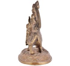 Brass Durga Statue Beautiful Sherawali Worship Statue