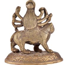 Brass Durga Statue Beautiful Sherawali Worship Statue