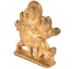 Brass Durga Statue Hand Carved Ritual Goddess Durga Statue