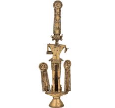 Hand Crafted Brass Female God Form Standing Statue