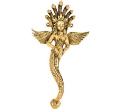 Brass Door Handle Naga Kanya Serpent Goddess Statue Handle