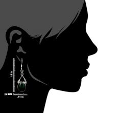 92.5 Sterling Silver Earrings Malachite Drop Earrings