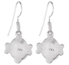 92.5  Sterling Silver Earrings Single Tear Drop  Single Jade Hook Earrings