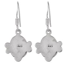 92.5 Sterling Silver Earrings Green Aventurine Earrings