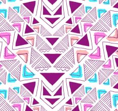 Bombay Dyeing Magenta And Peach Abstract 120 TC Cotton Double 1 Bedsheet With 2 Pillow Covers