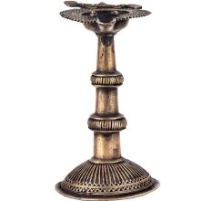 Brass Oil Lamp Rare Handcrafted Deepak With Detailed Engravings