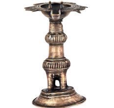 Handcrafted Brass Oil lamp Dhokra Brass Hand Oil Lamp