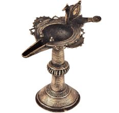 Peacock Brass Oil Lamp Traditional Handmade Worship lamp