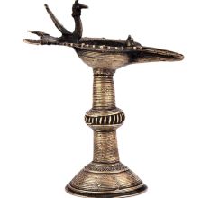 Peacock Brass Oil Lamp Traditional Handmade Worship lamp