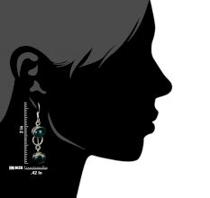 92.5 Sterling Silver Earrings Natural Green Aventurine