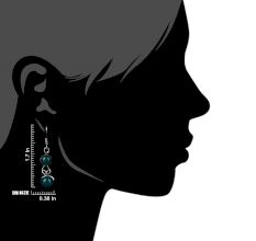 92.5 Sterling Silver Earings Light Green Jade Quartz Earrings