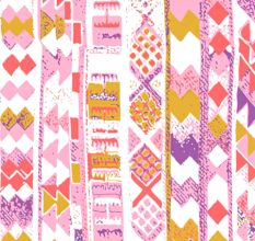 Bombay Dyeing Pink And White Abstract 120 TC Cotton Double 1 Bedsheet With 2 Pillow Covers