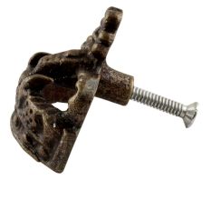 Antique Crown Iron Dresser Knob