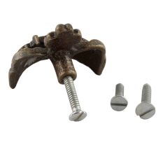 Antique Crown Iron Dresser Knob