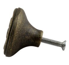 Antique Floral Round Iron Cabinet Knob