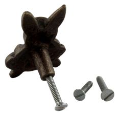 Antique Rabbit Iron Dresser Knob